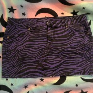 City Streets Purple and Black Patterned Skirt